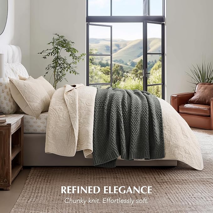 EVERGRACEHOME Chunky Chenille Knit Throw Blanket - Image 4