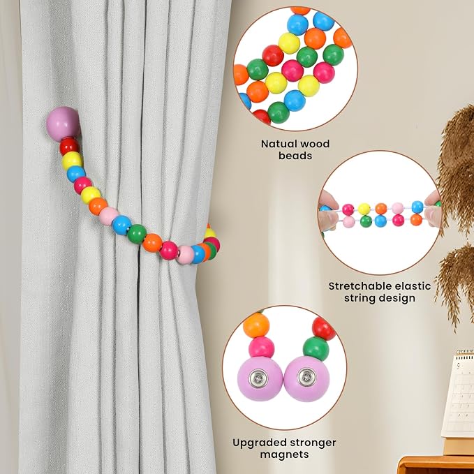 KLOGTSIND Magnetic Curtain Tiebacks, Curtain Tie Backs - Image 5