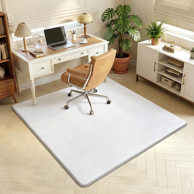 Amearea 4x4 Square Area Rugs for Bedroom Living Room, Modern White Thickened - Image 7