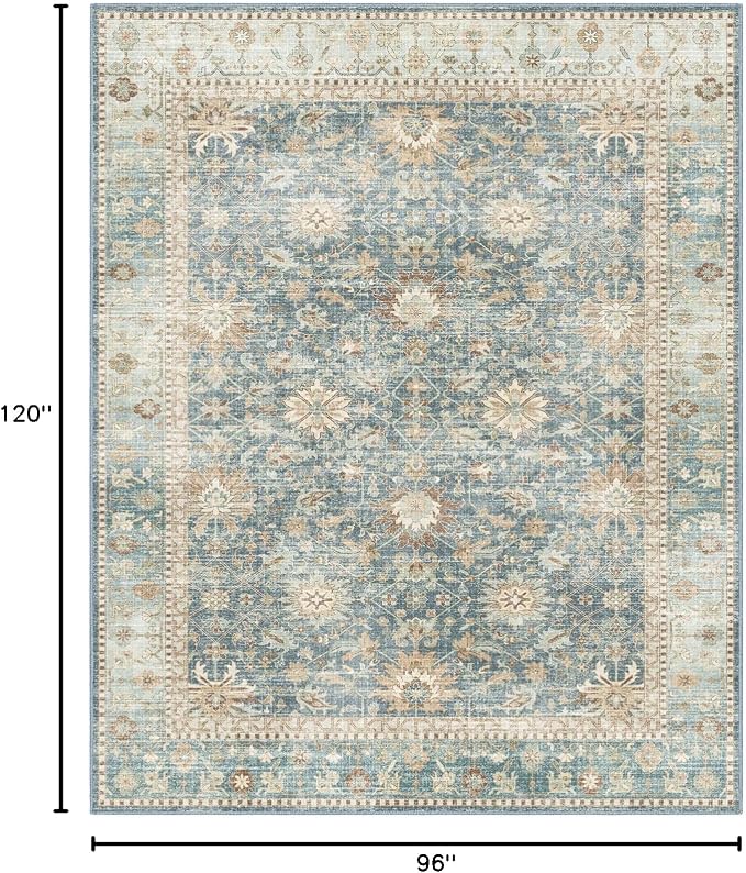 8x10 Vintage Living Room Area Rug - Image 3