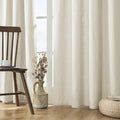 Joydeco Linen Curtains 96 inch Length 2 Panel Set, Light Filtering Curtain by JOYDECO