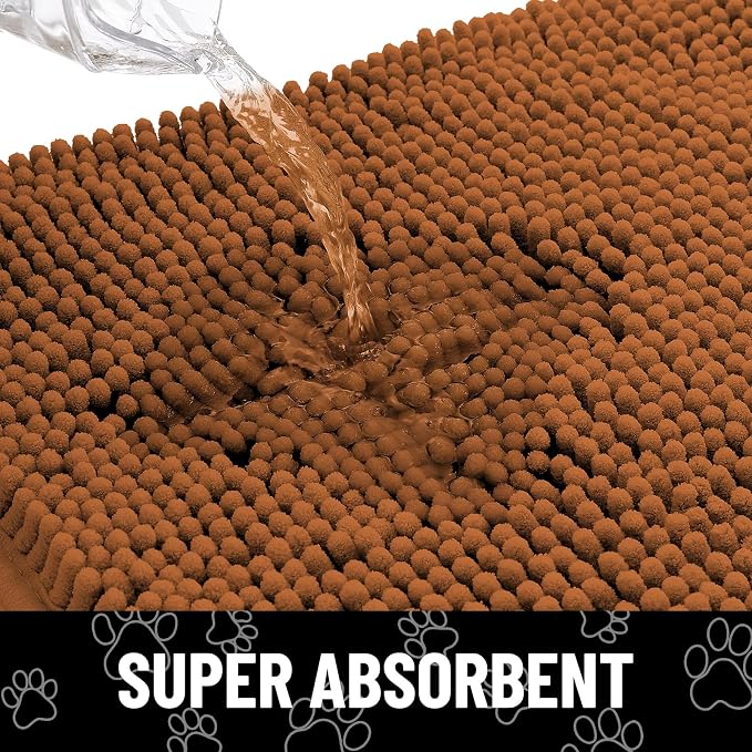 Smiry Dog Door Mat for Muddy Paws, Absorbent Dirt Trapper Non Slip Quick Dry - Image 5