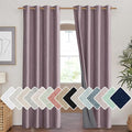 NICETOWN Chaise Mauve Vintage Linen 100% Blackout Curtains by NICETOWN