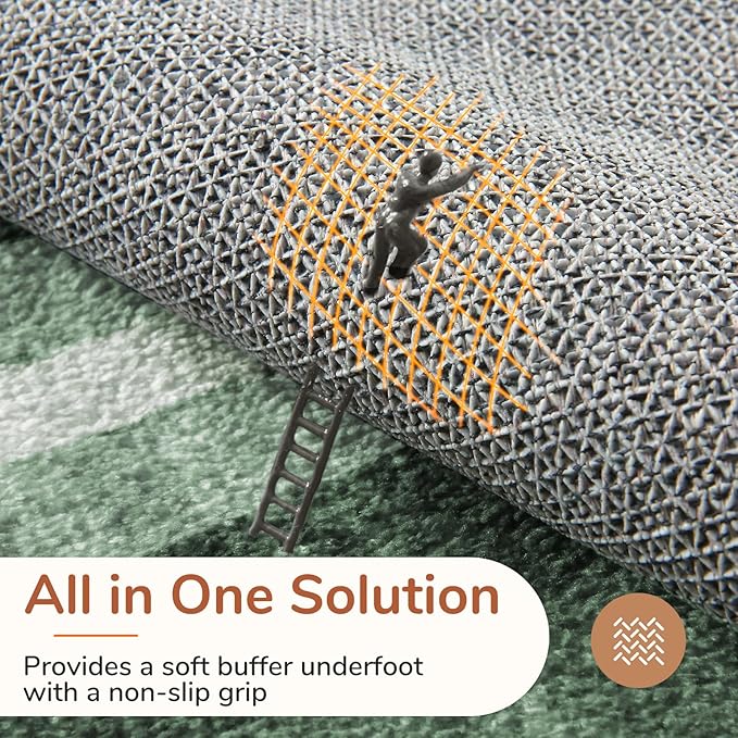 OPPODREAM Border Soft Area Rugs 5x7, Washable Green Rug - Image 4