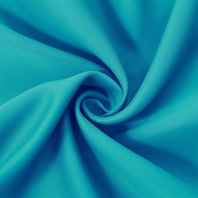 Teal Thermal Blackout Curtains/52 x 95 Inch/Set of 2 Panels Room Darkening - Image 5