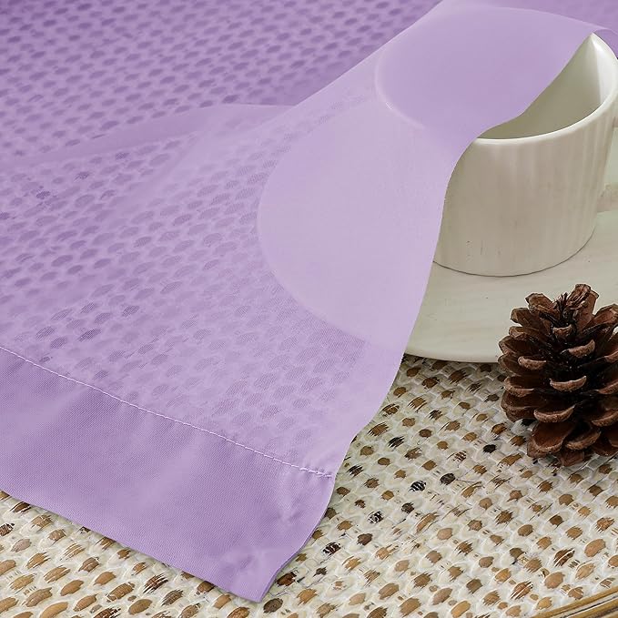 Aiyufeng Light Purple Sheer Curtain Panels Pair Sold 63 Inch Length, Light - Image 2