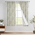 jinchan Linen Blend Floral Curtains by JINCHAN