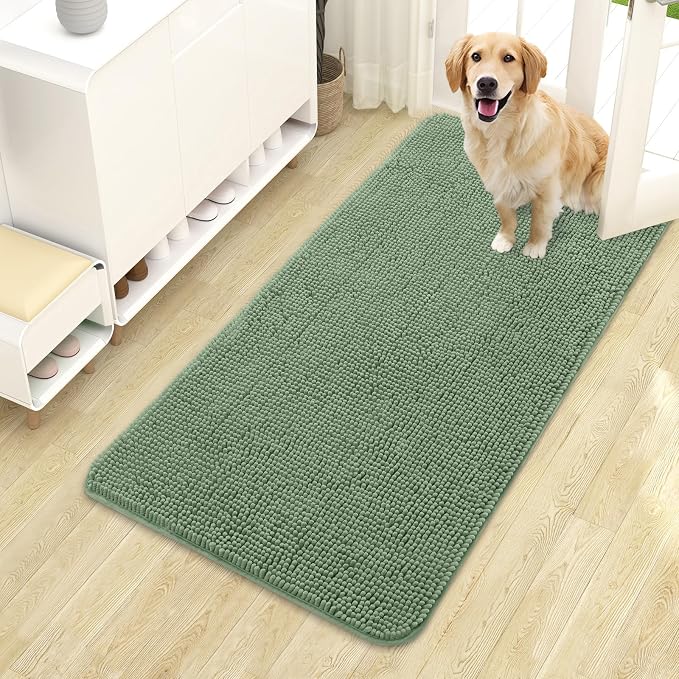 OLANLY Dog Door Mat for Muddy Paws 44x24, Absorbs Moisture and Dirt, Absorbent by OLANLY