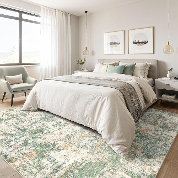 LOONGRUG 8x10 Area Rugs Washable Large Neutral Modern Living Room Rug | - Image 4