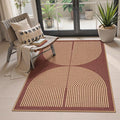Lahome Enfys Modern Rainbow Easy Jute Patio Rug, 3x5 Washable Entry Way Rugs by Lahome
