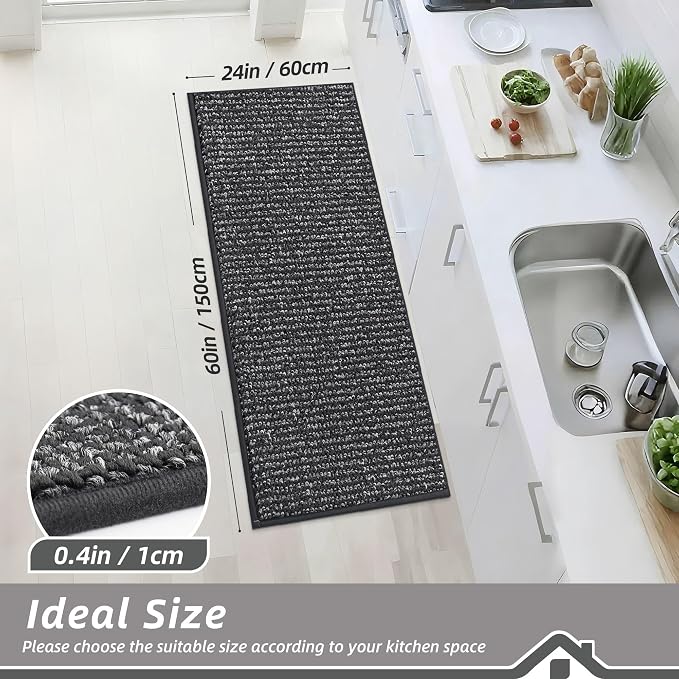 BEQHAUSE Kitchen Runner Rugs 24"x60", Non-Slip Kitchen Mats - Image 2