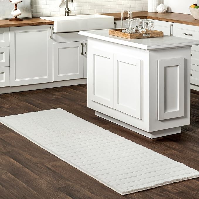 nuLOOM Nia White/Ivory, Cozy Shag, Fluffy and Soft, High Traffic, Stain by nuLOOM