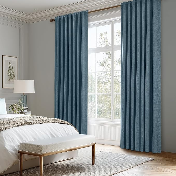 MIULEE 100% Blackout Linen Curtains - Image 8