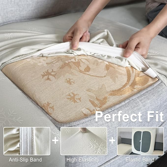 Couch Cushion Covers Sofa Seat Slipcovers Sets Couches Furniture Protector - Image 4