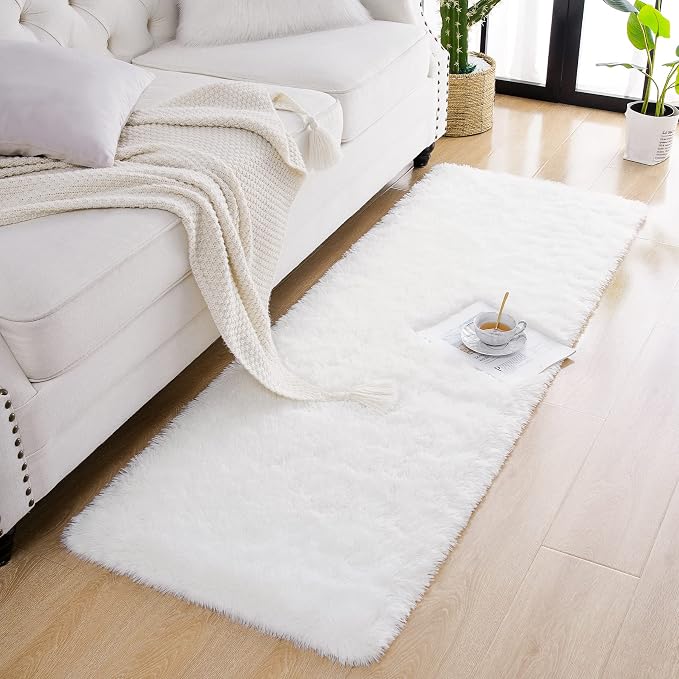 Chicrug Soft Runner Rug for Bedroom Living Room Plush Fluffy Rug 2x10 Feet - Image 5