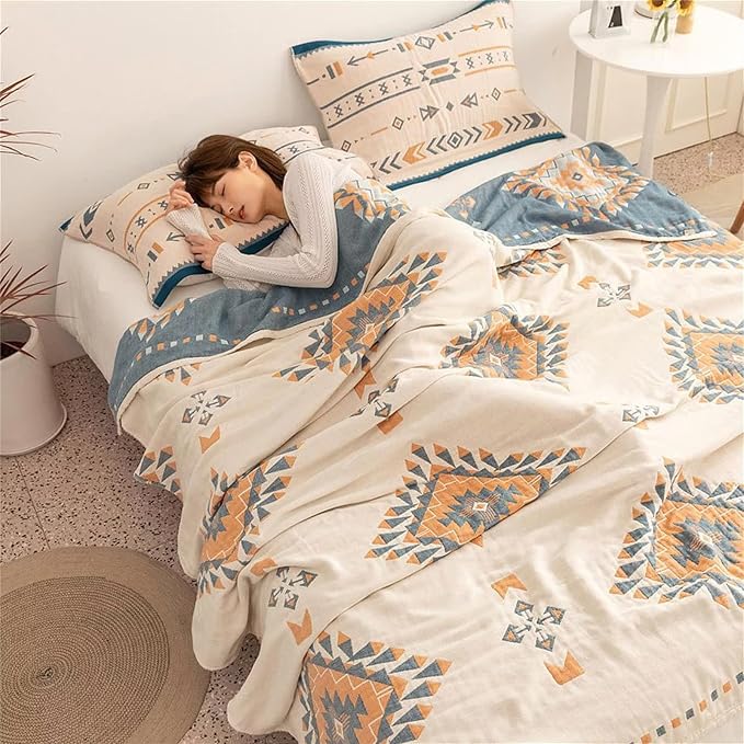 MSGKV Spring Blankets Cotton Throw Blanket 60''x 80'' Muslin Blanket - Image 5