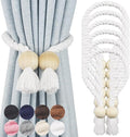 6 Pack Magnetic Curtain Tiebacks Cotton Hand Woven Tie Back Decorative Rope by CurtianTiebacks