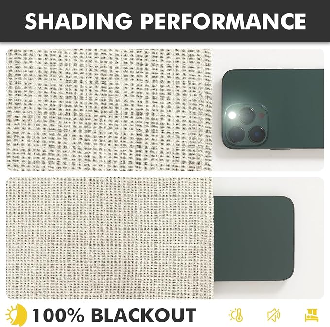 MIULEE 100% Blackout Linen Curtains - Image 7