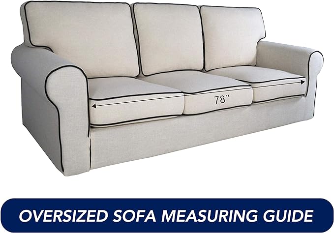 PureFit Super Stretch Oversized Sofa Slipcover – Spandex Non Slip Soft Couch - Image 6