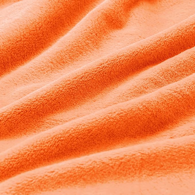 BEDELITE Fleece Blanket Twin Size Orange Throw Blanket - Image 3
