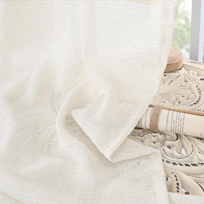 BGment 96 Inches Long Linen Curtains - Image 8