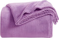 KMUSET Fleece Blanket Throw Size Lilac Lightweight Super Soft Cozy Luxury Bed by COZYBLANKETHappyHomeLife
