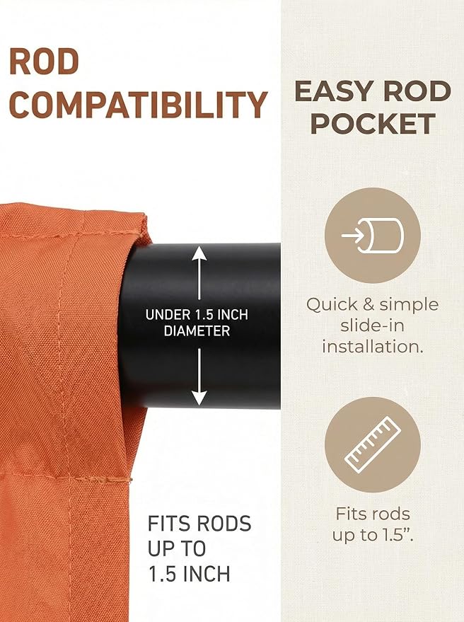 Molaxhome Swag Curtain 51 inch Length Rod Pocket Scalloped Curtain Valance - Image 6