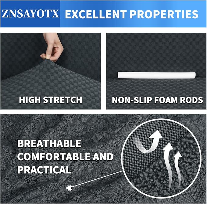 ZNSAYOTX 1 Piece Jacquard Couch Covers - Image 4