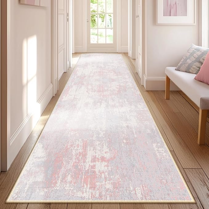 Washable Area Rugs 2'x8' Non-Slip Modern Abstract Soft - Image 3
