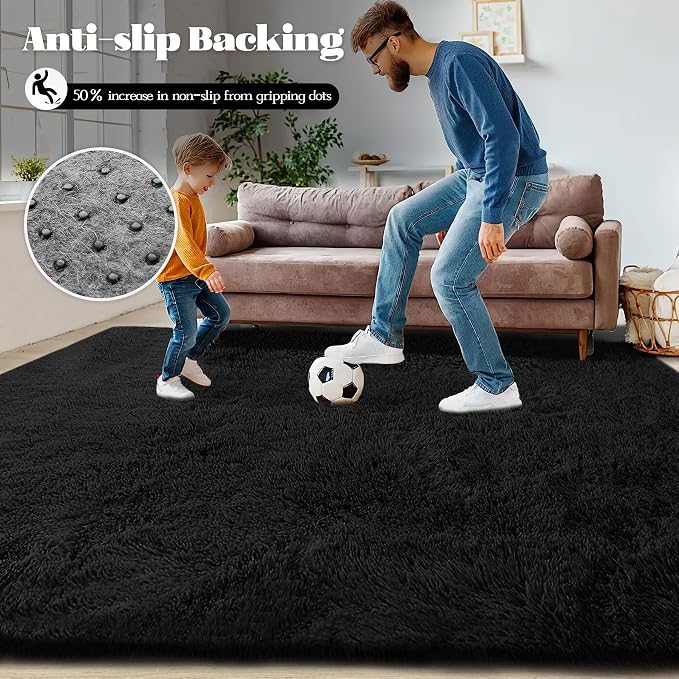 6x9 Area Rug for Living Room: Fluffy Shag Soft Washable Rugs Large Fuzzy Plush - Image 7