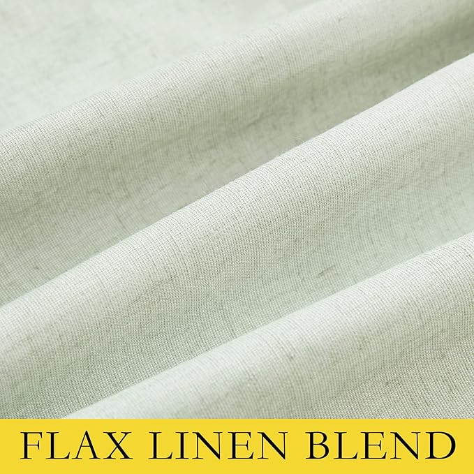 NICETOWN Extra Long Linen 100% Blackout Curtains 102" Length 2 Panels Set - Image 8
