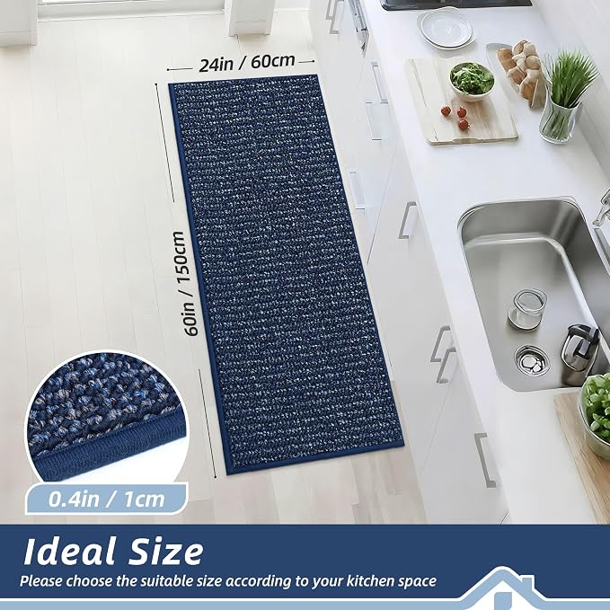 BEQHAUSE Kitchen Runner Rugs 24"x60", Non-Slip Kitchen Mats - Image 2