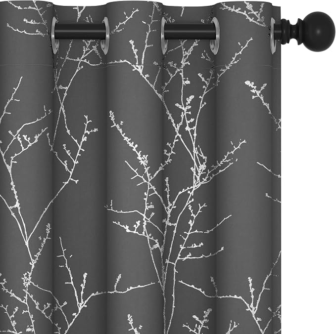 Deconovo Blackout Curtains Grey, Thermal Insulated Soundproof Drapes, 42 x 63 by Deconovo