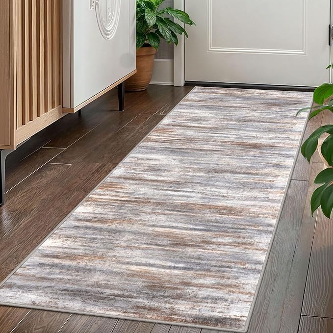 KOZYFLY Kitchen Runner Rug for Hallway Non-Slip Modern Abstract Runner Rug 2x5 by KOZYFLY