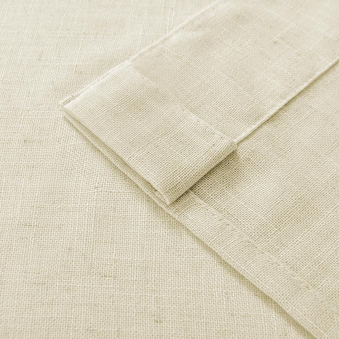 Joydeco Linen Curtains 96 Inch Length 2 Panel Sets, Light Filtering Curtains - Image 7