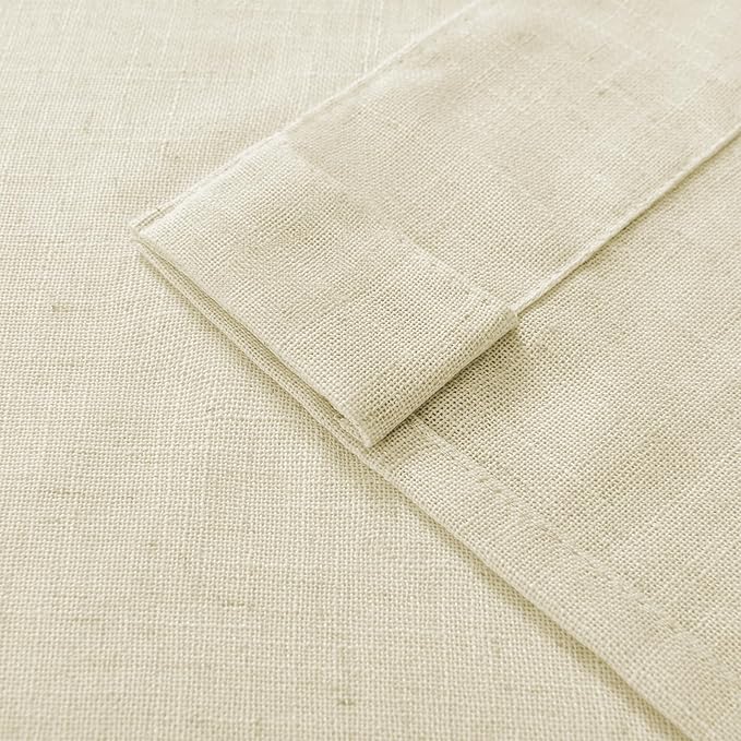 Joydeco Linen Curtains 96 Inch Length 2 Panel Sets, Light Filtering Curtains - Image 6