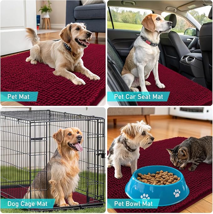 OLANLY Dog Door Mat for Muddy Paws 24x16, Absorbs Moisture and Dirt, Absorbent - Image 7