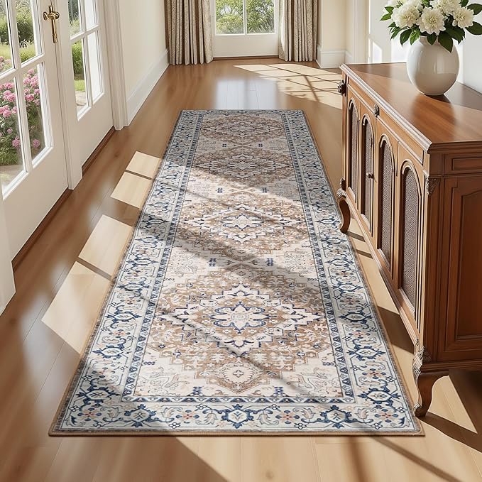 Lofus 2x8 Hallway Washable Runner Rug, Vintage Kitchen Runners Non Slip - Image 3