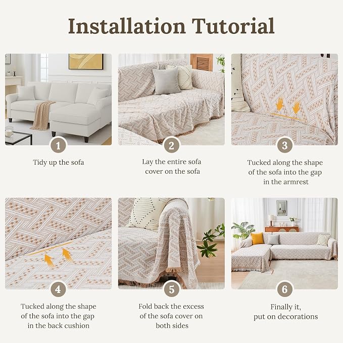 HOMERILLA Sectional Couch Covers - Image 7