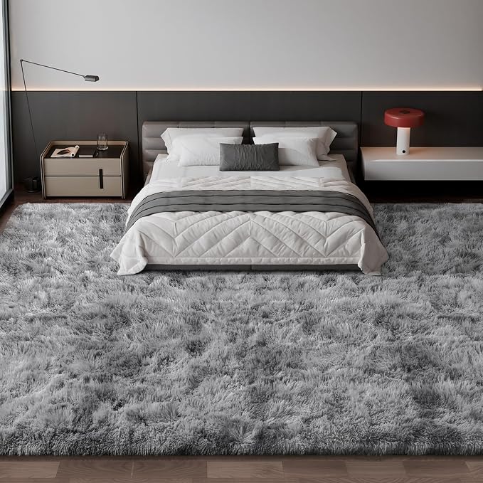 Large Shag Area Rugs 10 x 14, Tie-Dyed Plush Fuzzy Rugs - Image 3
