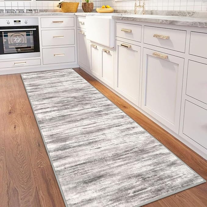 KOZYFLY 3x8 Ft Rug Modern Ombre Runner Rug - Image 3