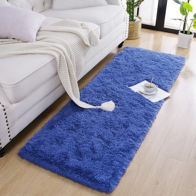 Chicrug Soft Runner Rug for Bedroom Living Room Plush Fluffy Rugs 2x6 Feet - Image 4