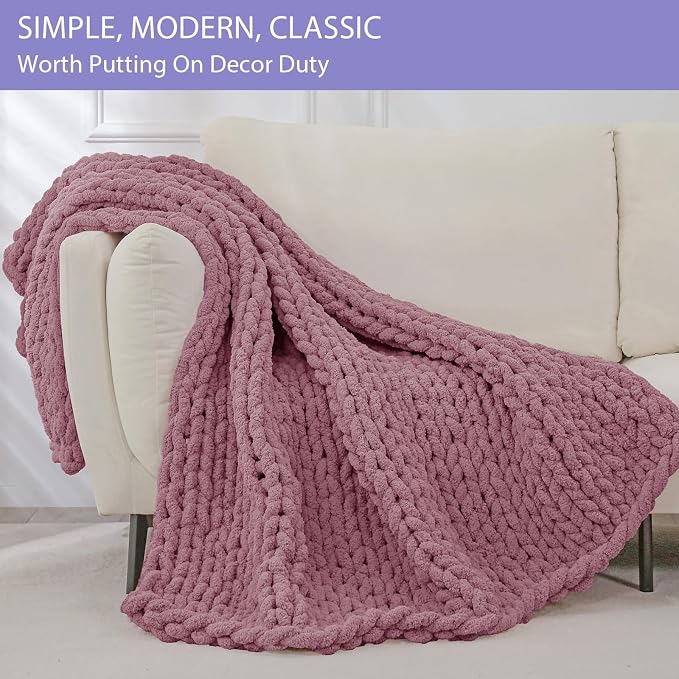Bigacogo Chunky Knit Throw Blanket - Image 4