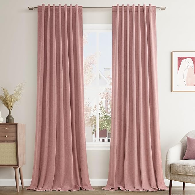 Guken 100% Blackout Curtains 90 Inch Length 2 Panels Set by Guken