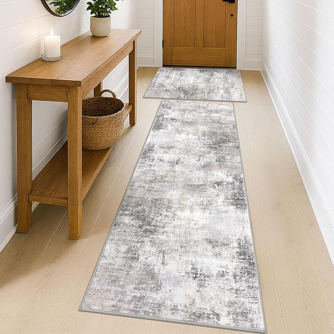 IOHOUZE Abstract Area Rugs and Runners Sets 2x3 and 2x6 Ft, Washable Entryway by iOhouze