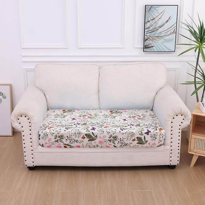 hyha Printed Couch Cushion Covers, Floral Sofa Covers Washable - Image 5