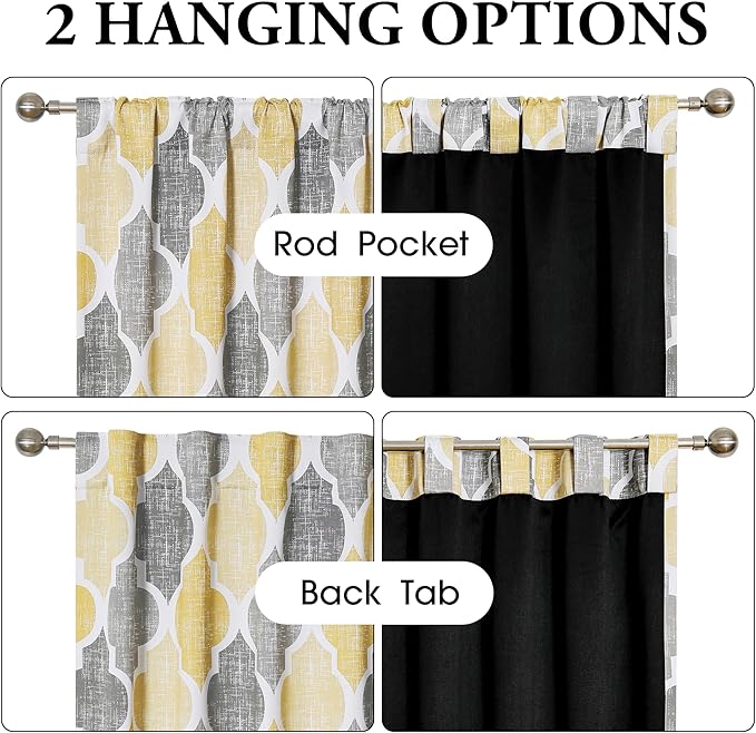 Beauoop 100% Blackout Curtains 84 Inches Long 2 Panels - Image 2