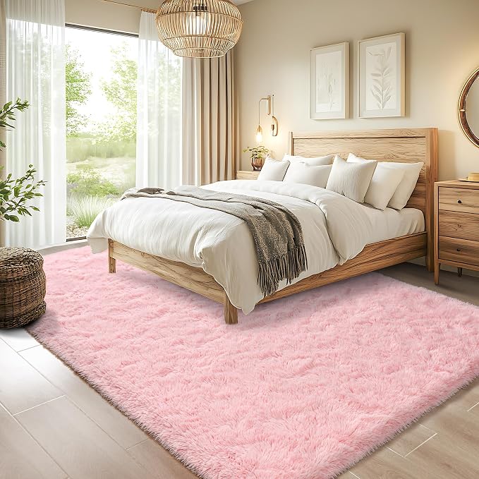 Chicrug Soft Area Rugs for Bedroom Living Room Plush Fluffy Rug 4x6 Feet - Image 3