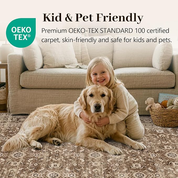 8x10 Ft Large Area Rugs for Living Room, Soft Non-Slip Machine Washable Rug - Image 6