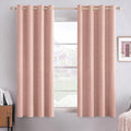 MIULEE Linen Curtains for Bedroom 100% Blackout Thermal Insulated Blush Pink by MIULEE